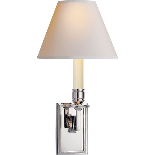 Alexa Hampton Dean 1 Light 6.5 inch Polished Nickel Library Sconce Wall Light in Natural Paper