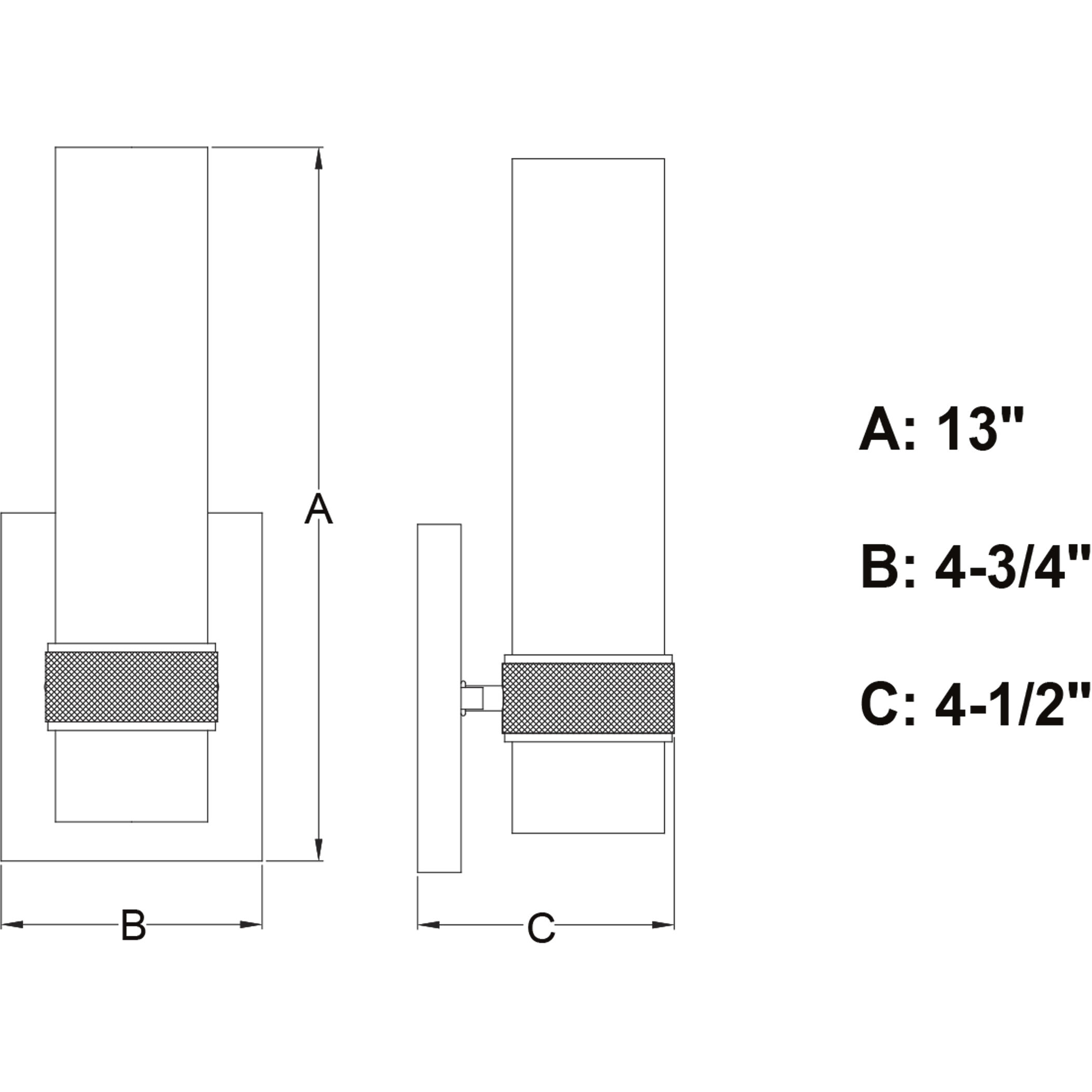 Bari LED 4.75 inch Matte Black Wall Light