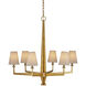 Goldfinch 6 Light 29.5 inch Washed Lucerne Gold Chandelier Ceiling Light, Medium