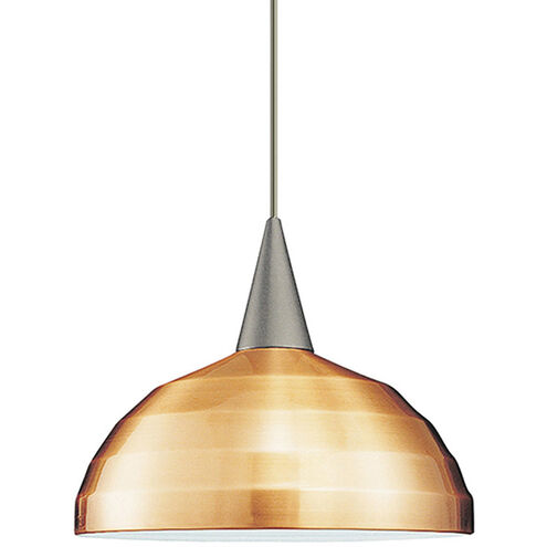 Cosmopolitan 1 Light 7 inch Brushed Nickel Pendant Ceiling Light in 100, Copper, Canopy Mount PLD