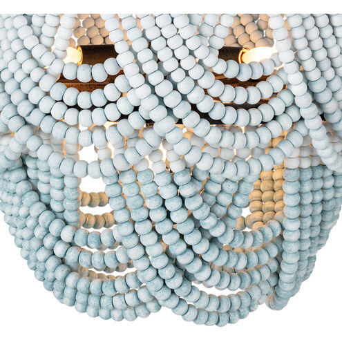 Ombre 6 Light 24 inch Blue Flush Mount Ceiling Light