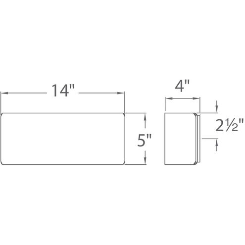 Asgard LED 2 inch Walnut ADA Wall Sconce Wall Light