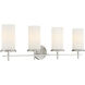 Haisley 4 Light 32 inch Brushed Nickel Bath Light Wall Light