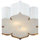 Grand Lotus 2 Light 19 inch Sugar White Flush Mount Ceiling Light