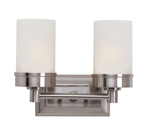 Fusion 2 Light 12 inch Brushed Nickel Vanity Bar Wall Light