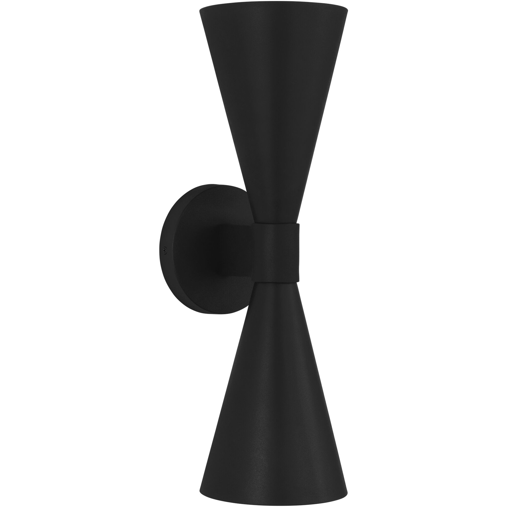 AERIN Albertine 2 Light 18 inch Textured Black Outdoor Wall Sconce