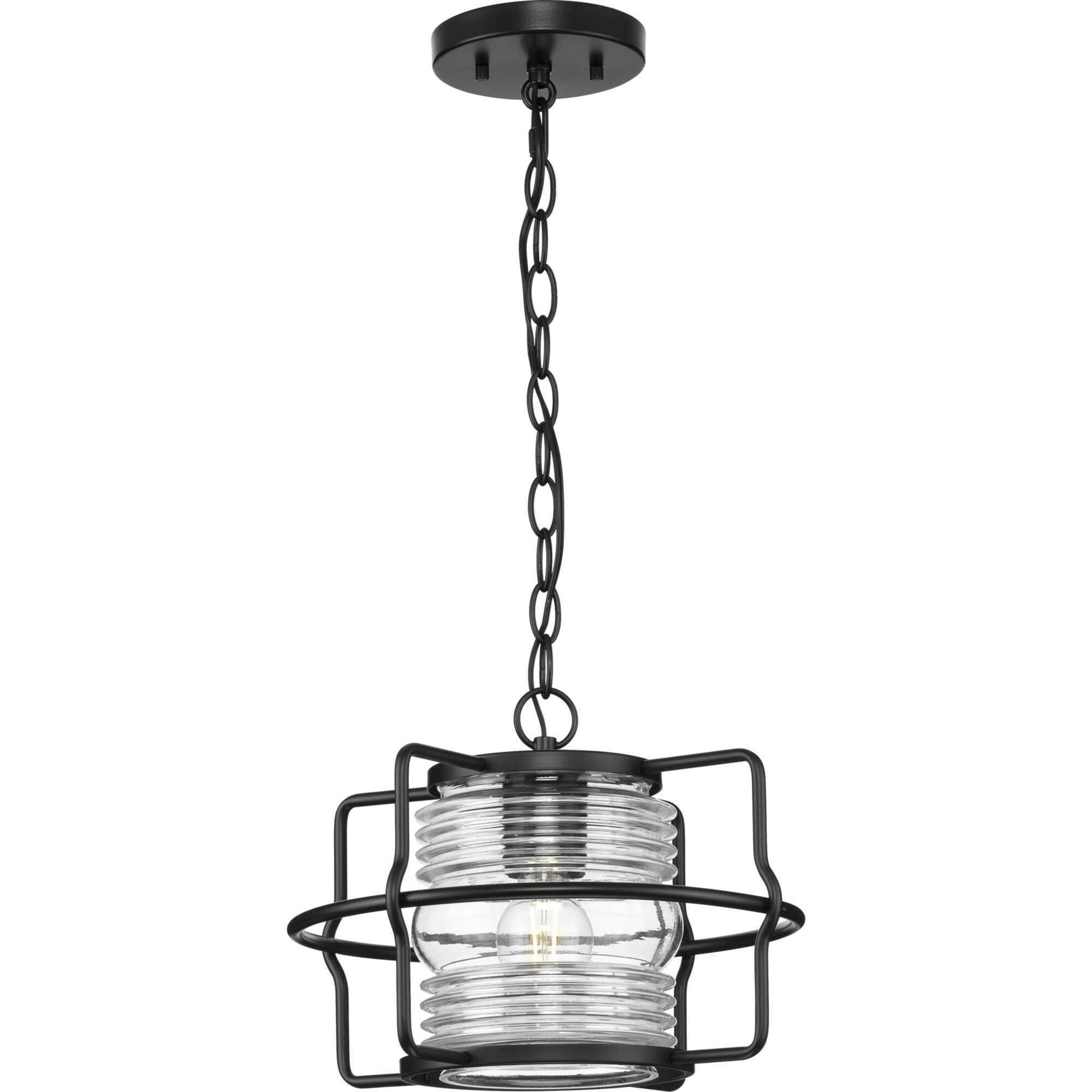 Keegan 1 Light 13 inch Matte Black Outdoor Hanging Lantern