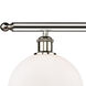 Ballston Athens LED 36 inch Polished Nickel Island Light Ceiling Light in Matte White Glass, Ballston