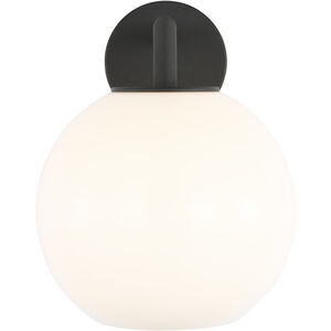 Toca 1 Light 12 inch Textured Black Outdoor Wall Lantern, Medium