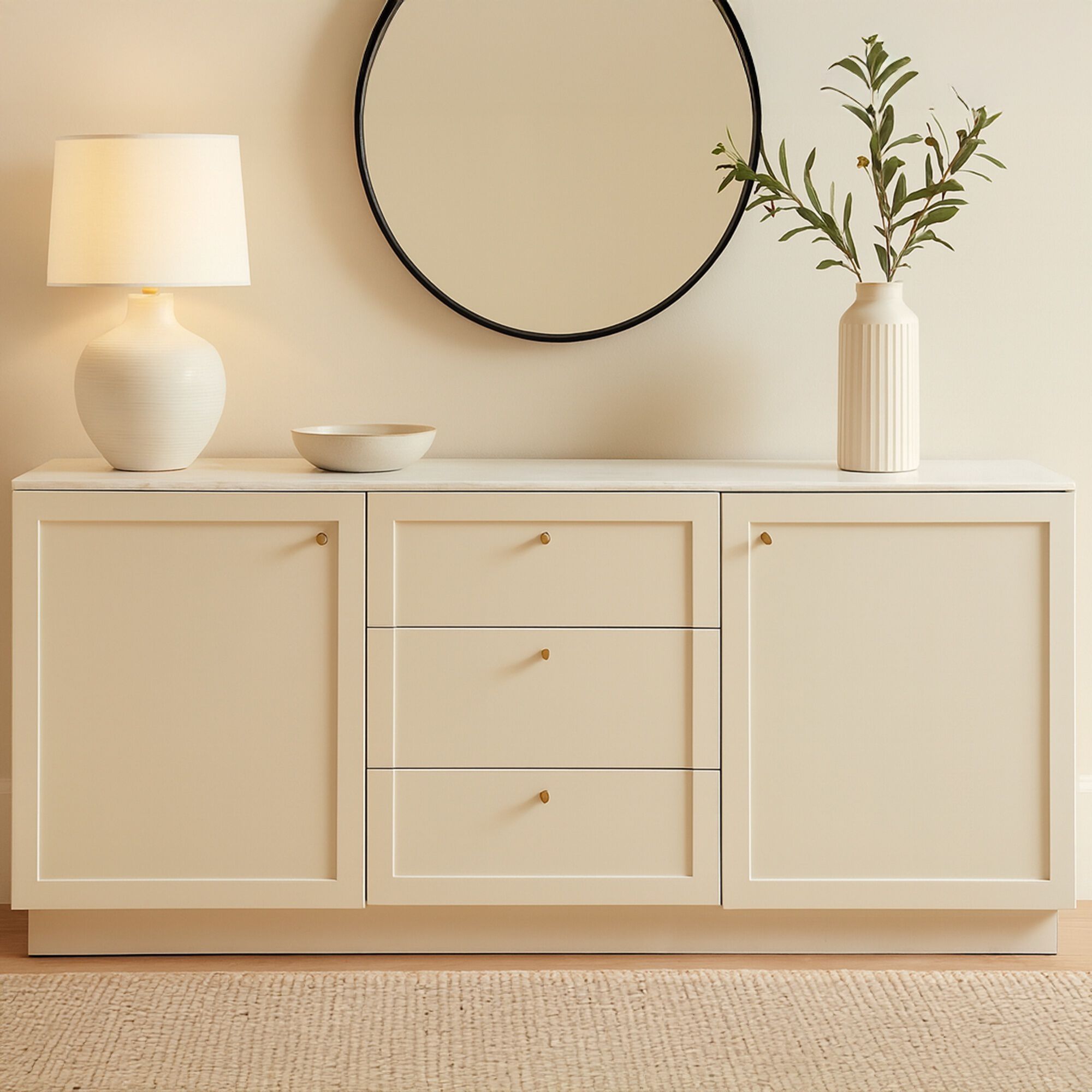 Nadine 78 X 20 inch White Sideboard