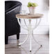 Quail Farm 26 X 18 inch White and Natural Side Table