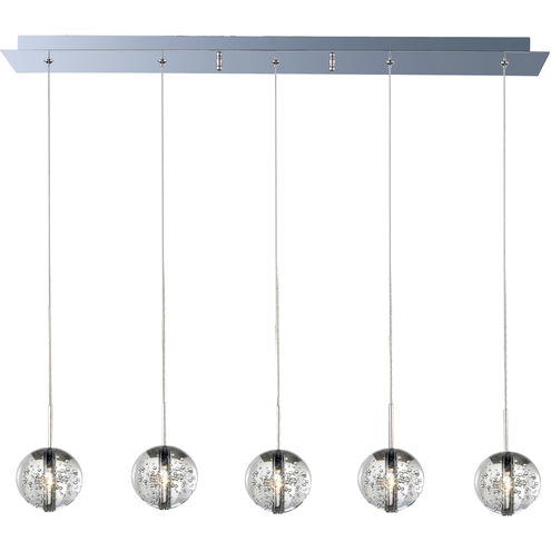 Orb 5 Light 33.75 inch Polished Chrome Linear Pendant Ceiling Light