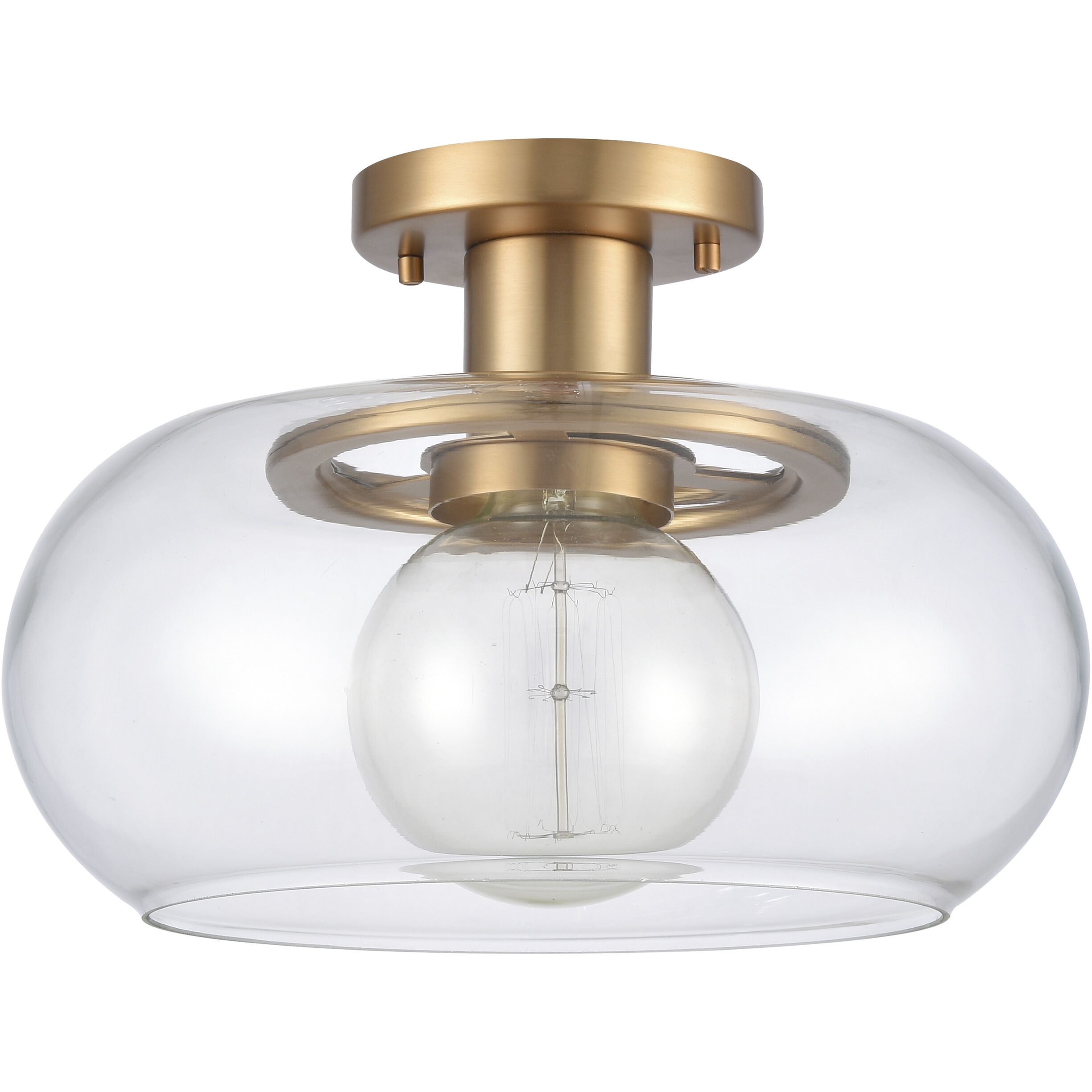 Gold semi flush light cheap