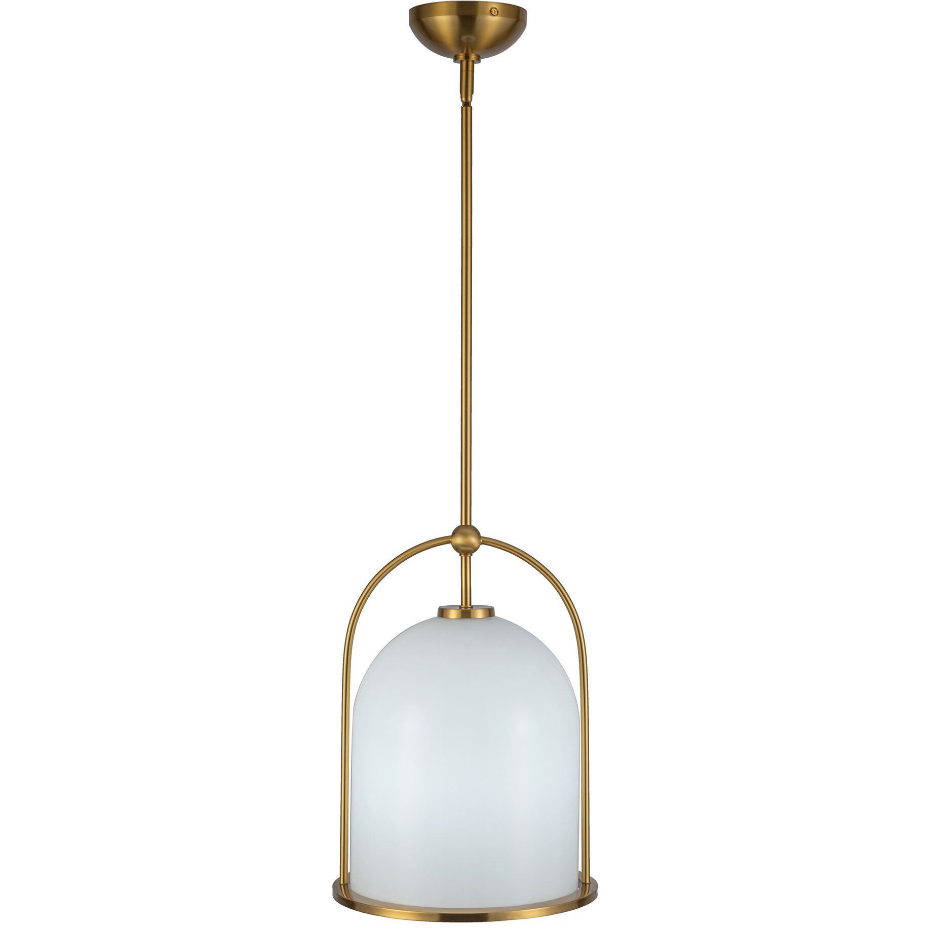 Dahlia 1 Light 11.5 inch Brushed Brass Pendant Ceiling Light