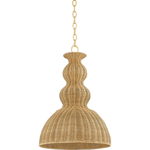 Mayla 1 Light 15.25 inch Aged Brass Pendant Ceiling Light
