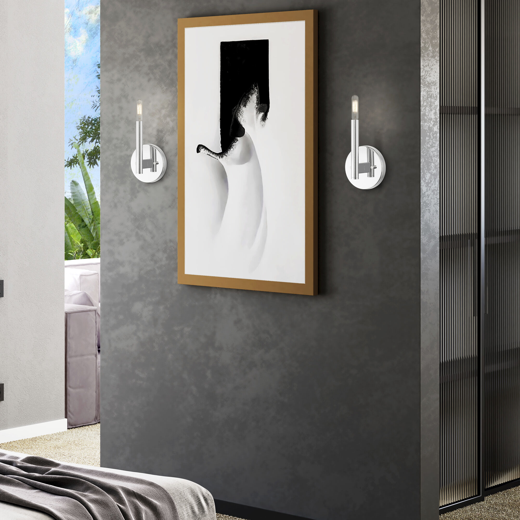 Copenhagen 1 Light 5.13 inch Polished Chrome ADA Wall Sconce Wall Light, Single