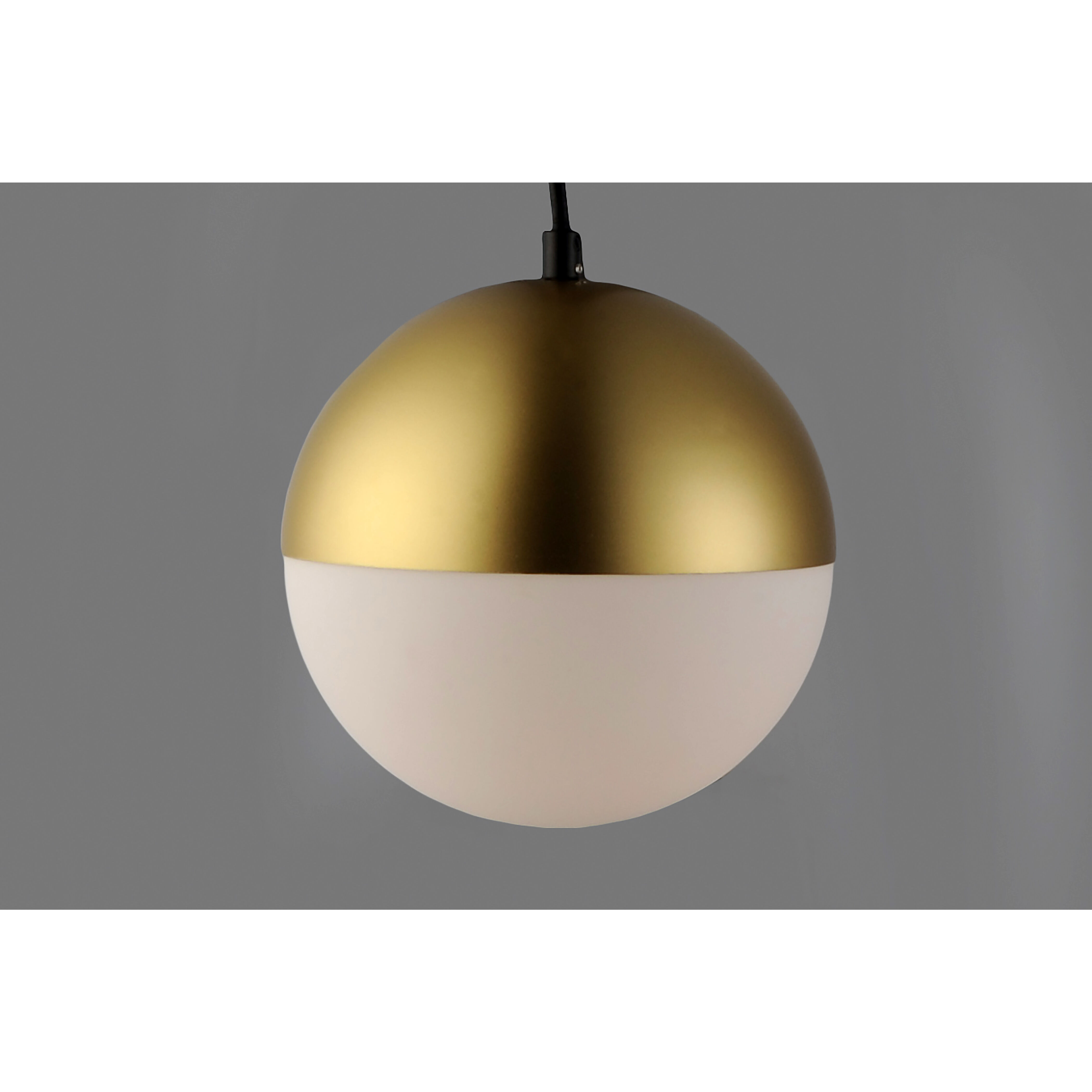 Half Moon LED 11.75 inch Metallic Gold Single Pendant Ceiling Light