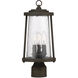 Haverford Grove 3 Light 16.25 inch Oil Rubbed Bronze Outdoor Post Mount Lantern, The Great Outdoors
