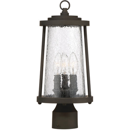 Haverford Grove 3 Light 16 inch Oil Rubbed Bronze Outdoor Post Mount Lantern, Great Outdoors