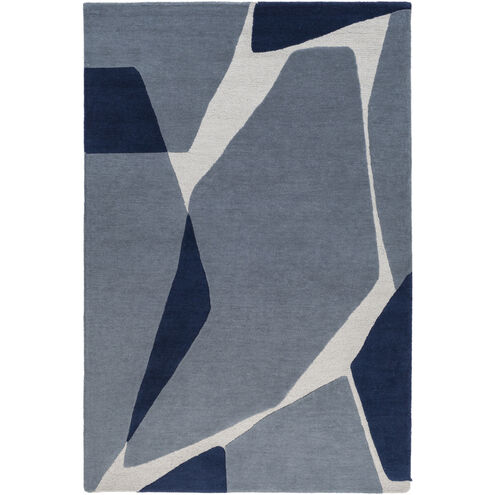 Kennedy 90 X 60 inch Blue Rug in 5 x 8, Rectangle
