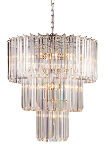 Tranquility 9 Light 19 inch Polished Chrome Hanging Lantern Ceiling Light in Acrylic Clear/Beveled