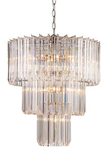 Tranquility 9 Light 19 inch Polished Chrome Hanging Lantern Ceiling Light in Acrylic Clear/Beveled