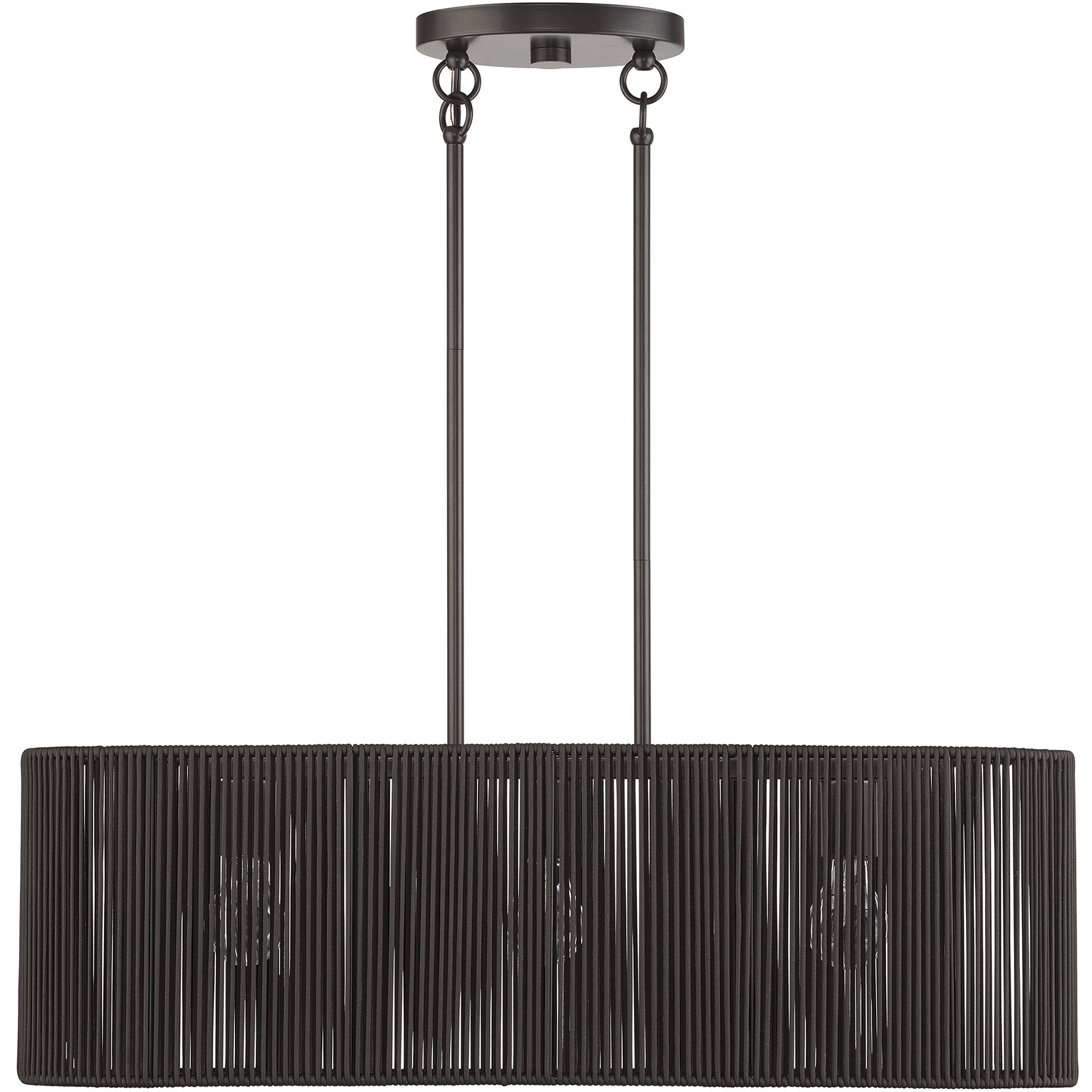 Acordia 3 Light 30 inch English Bronze Linear Chandelier Ceiling Light, Medium