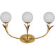 Rossville 3 Light 25.5 inch Contemporary Gold Leaf Wall Sconce Wall Light