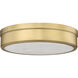 Anders LED 15 inch Rubbed Brass Flush Mount Ceiling Light