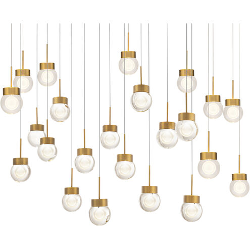 Double Bubble 23 Light 14 inch Aged Brass Multi-Light Pendant Ceiling Light