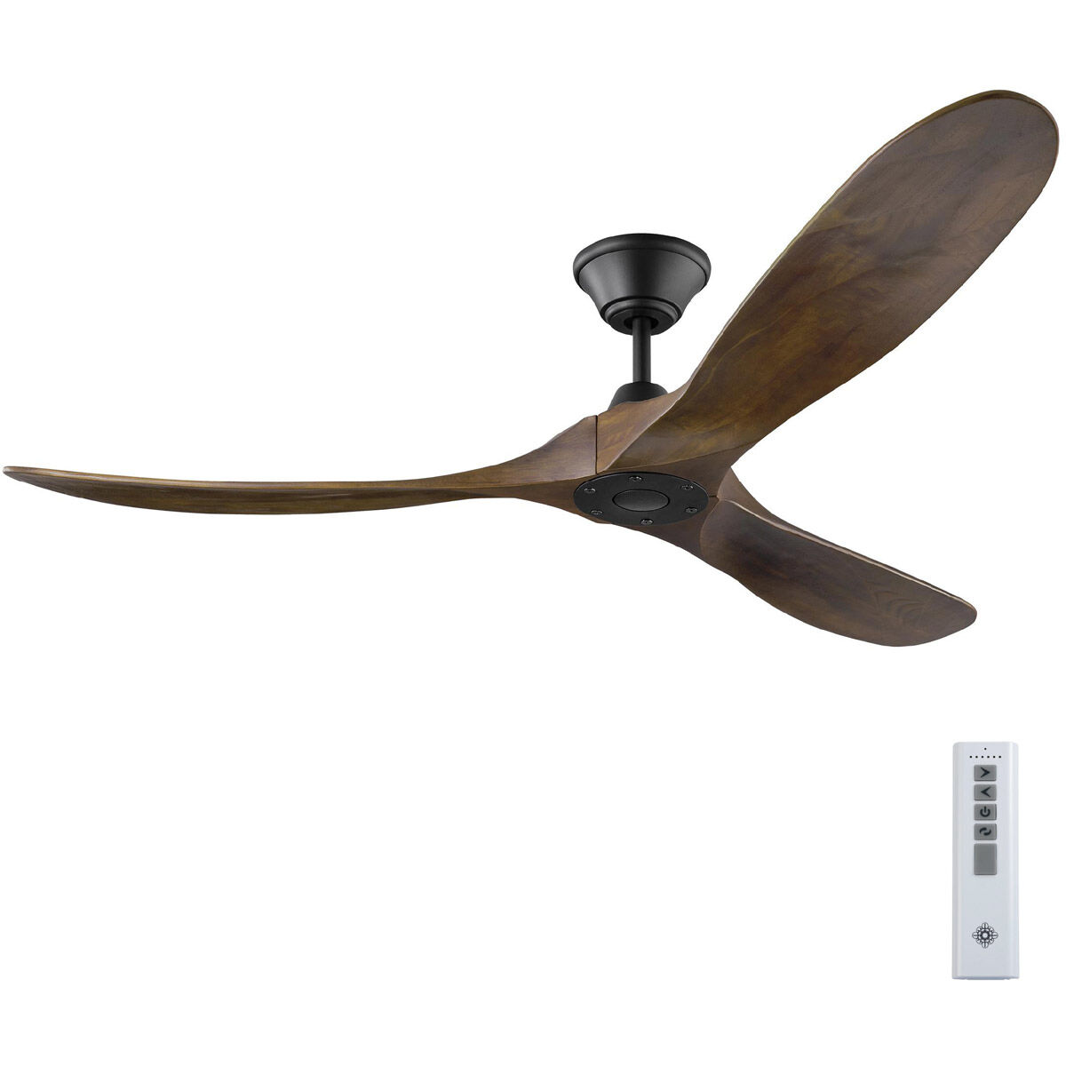 Maverick 60 inch Matte Black with Dark Walnut Blades Ceiling Fan