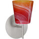 Canto 5 LED 5 inch Satin Nickel Mini Sconce Wall Light in Solare Glass