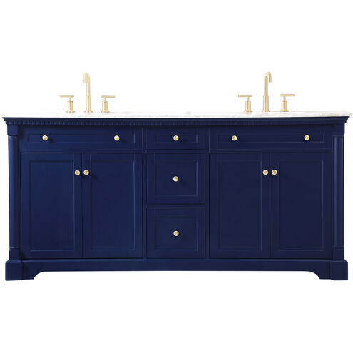 Clarence 72 X 22 X 35 inch Blue Vanity Sink Set