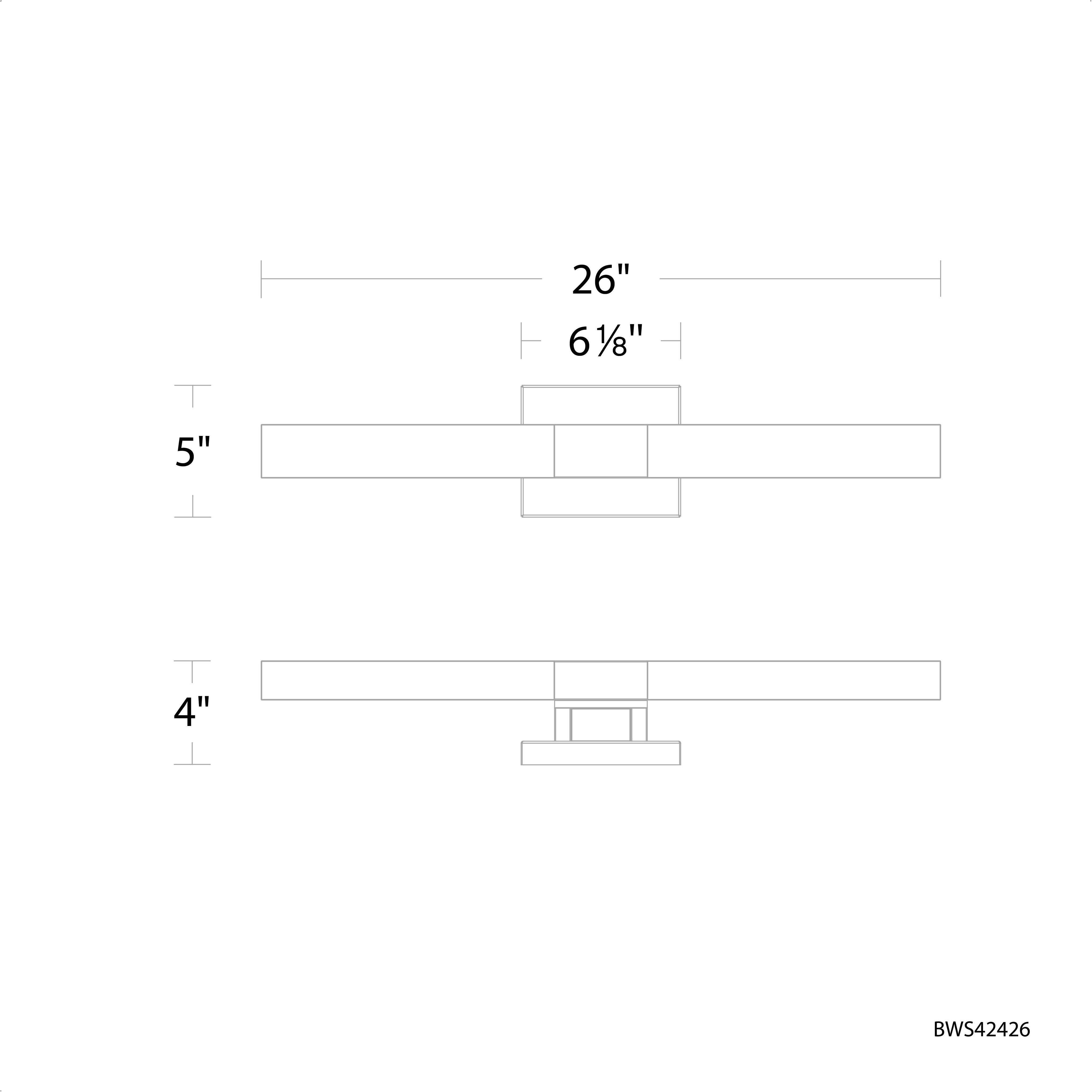 Beyond Baton LED 4 inch Black ADA Wall Sconce Wall Light