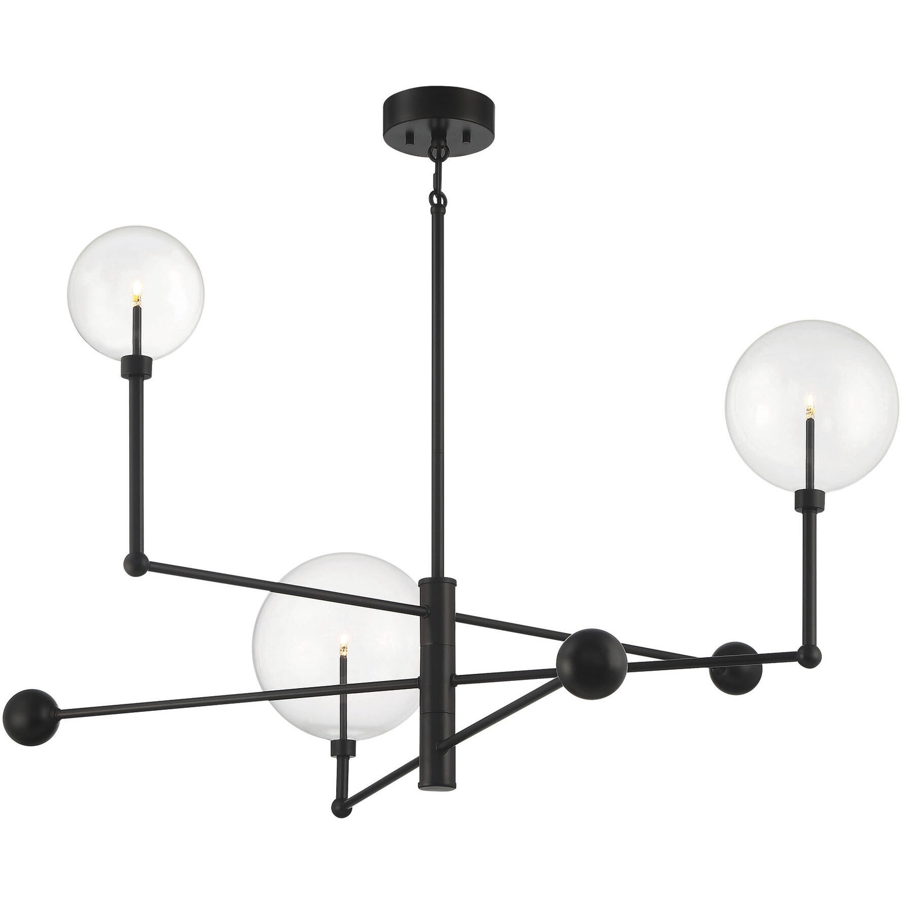 Modern LED 46 inch Oil Rubbed Bronze Chandelier Ceiling Light
