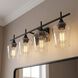 Octave 4 Light 28.75 inch Black Bathroom Vanity Light Wall Light, Essentials