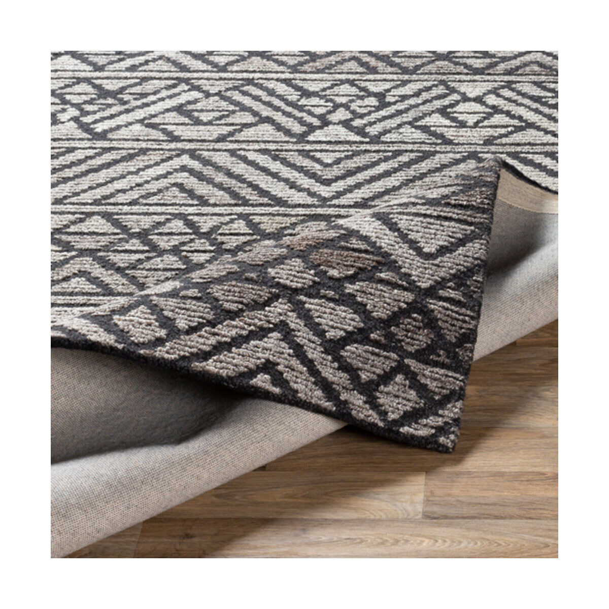 Tahoma 90 X 60 inch Camel/Charcoal/Dark Brown/White Rugs