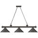 Cordon 3 Light 57.25 inch Bronze Billiard Ceiling Light in Bronze Steel