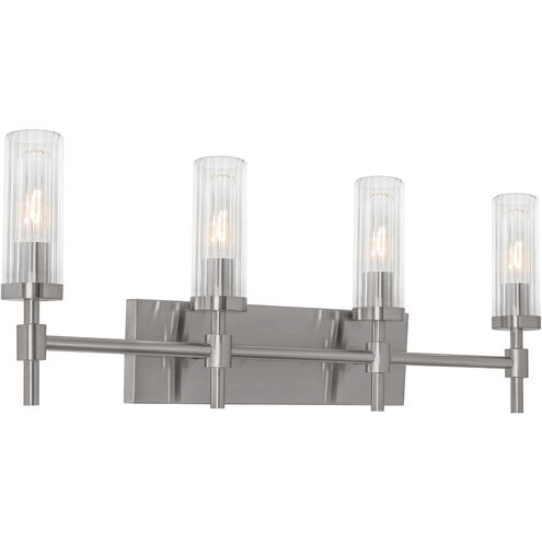 Huntington 4 Light 30 inch Satin Nickel Vanity Light Wall Light
