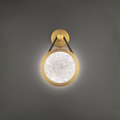 Clare Indoor Wall Lighting in Warm Brown and Aged Brass