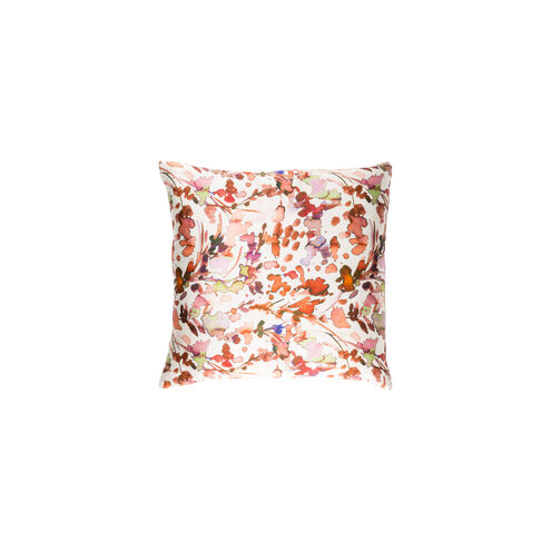 Naida 20 X 20 inch White and Burnt Orange Throw Pillow