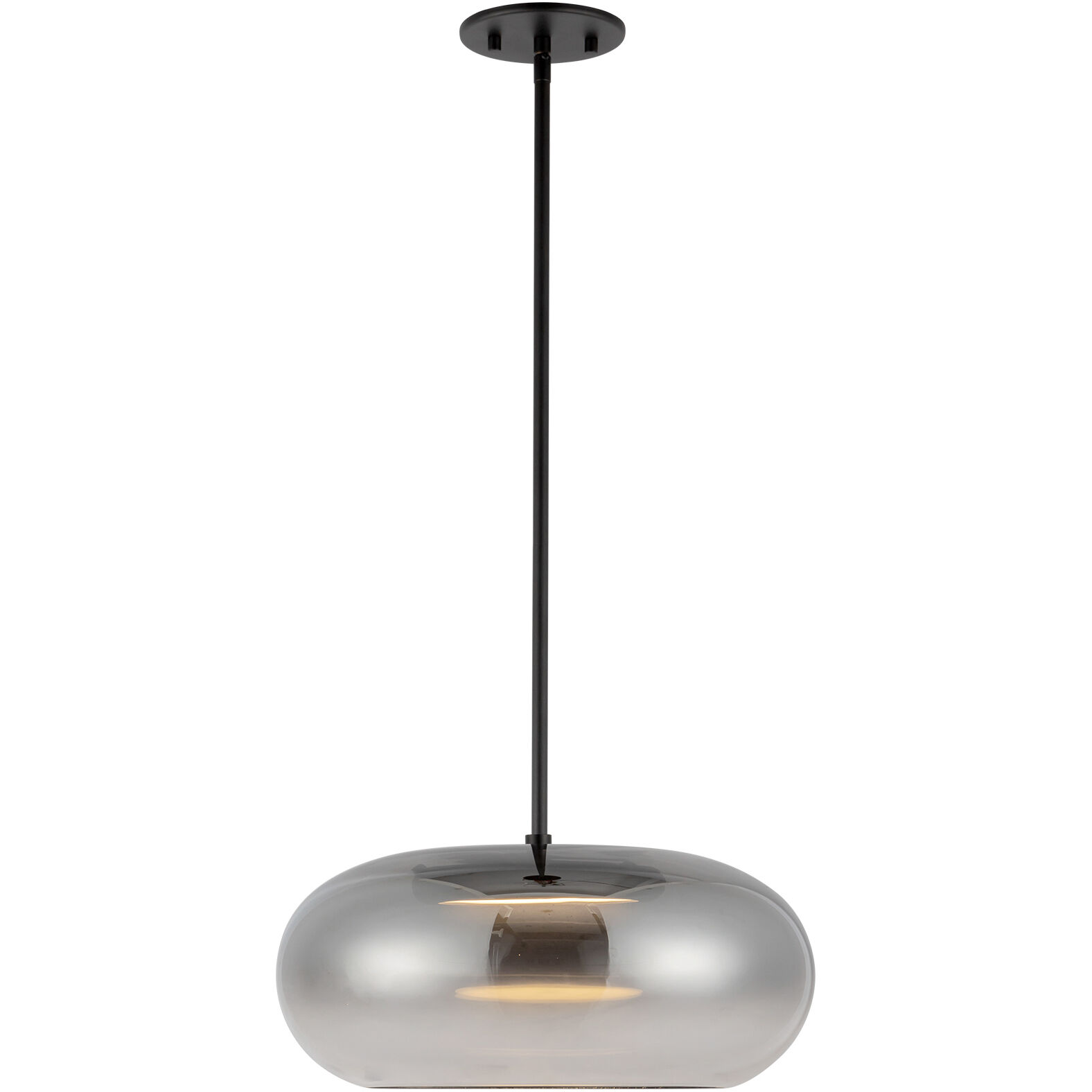 Trinity Pendant Ceiling Light in Smoked Glass