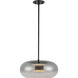 Trinity Pendant Ceiling Light in Smoked Glass