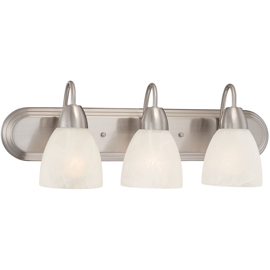 Torino 3 Light 24 inch Brushed Nickel Bath Bar Wall Light