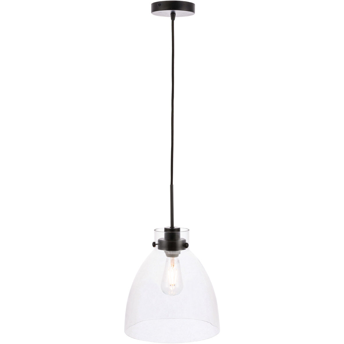 Frey 1 Light 11 inch Black Pendant Ceiling Light