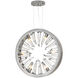 Spiked 6 Light 3 inch Polished Nickel Chandelier Ceiling Light