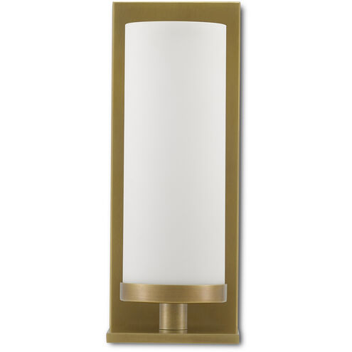 Bournemouth 1 Light 5 inch Antique Brass/Opaque Glass Wall Sconce Wall Light