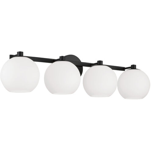 Ansley 4 Light 31 inch Matte Black Vanity Light Wall Light