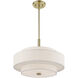 Monroe 4 Light 18 inch Antique Brass Pendant Chandelier Ceiling Light