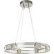 Aura 6 Light 28.9 inch Sterling Pendant Ceiling Light in Seeded Clear